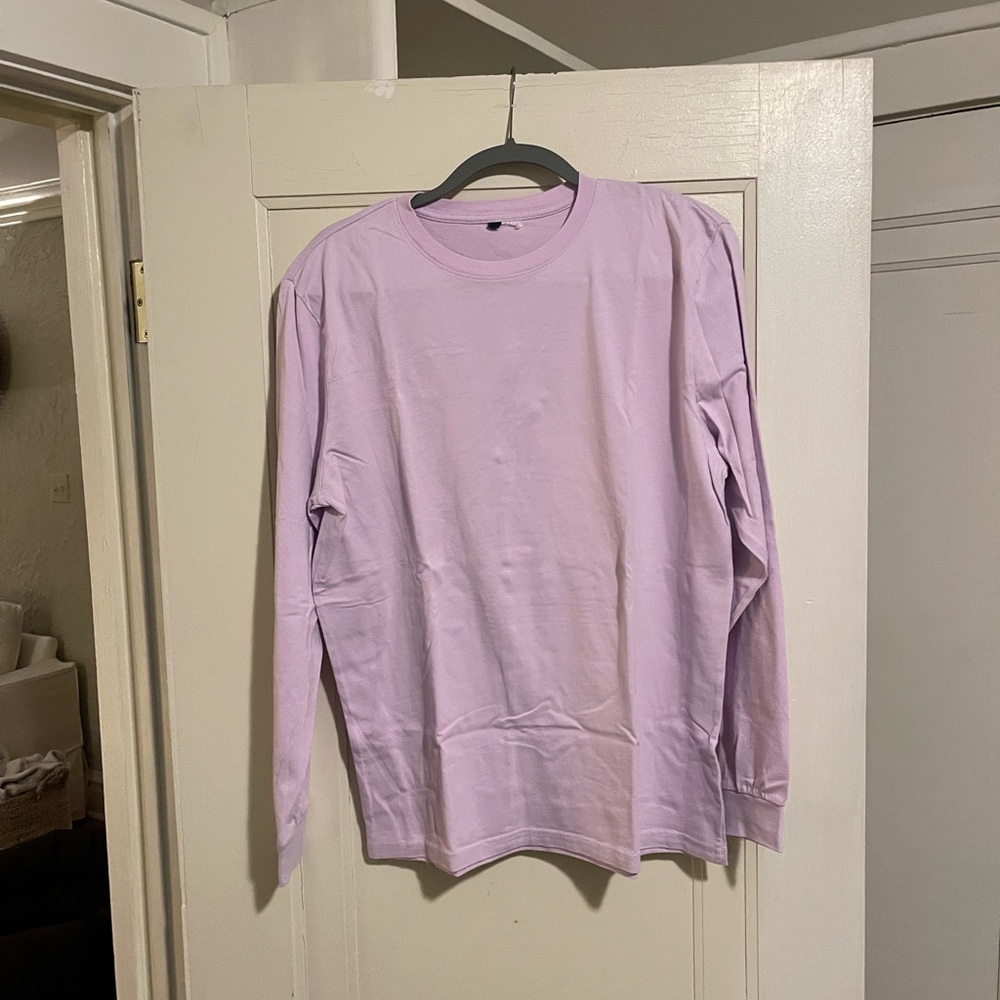 Lavender Long Sleeve Shirt Men’s L Unbranded